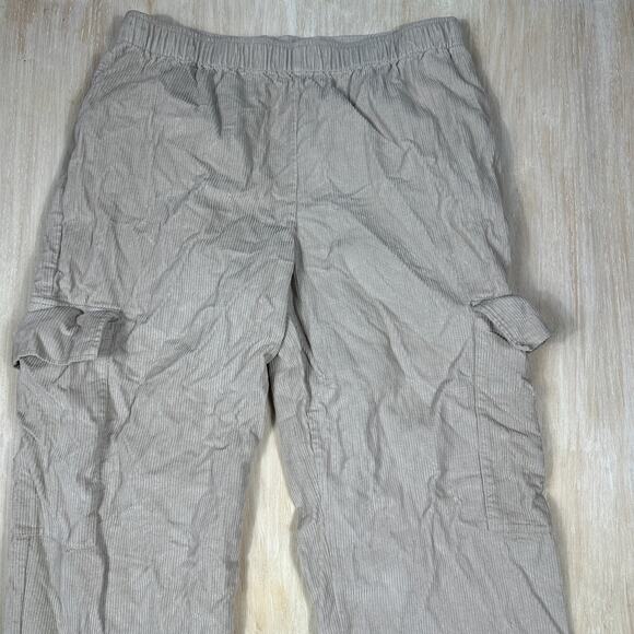 ASOS Design Cargo Corduroy Pull On Wide Leg Stretch Casual Trouser Pants 14 - Picture 9 of 15